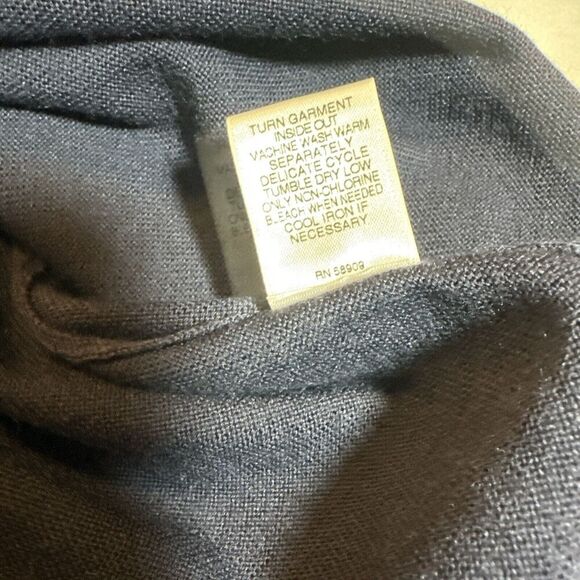 Murano Acrylic V-Neck Lightweight Pullover Sweater Navy Argyle Size Large L - Picture 12 of 13